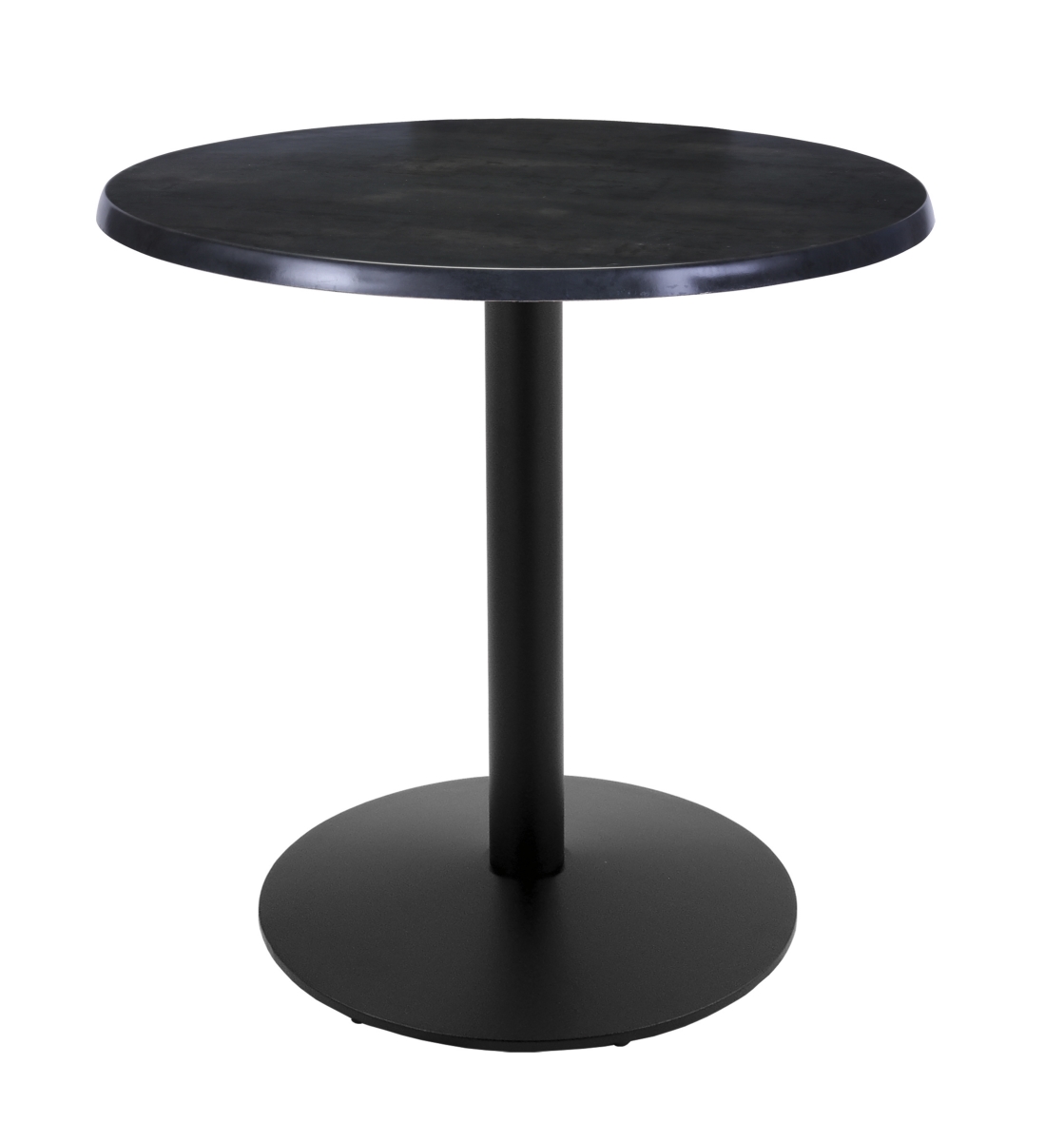 Od214-2236bwod30rblkstl 36 In. Black Table With 30 In. Diameter Indoor & Outdoor Black Steel Round Top