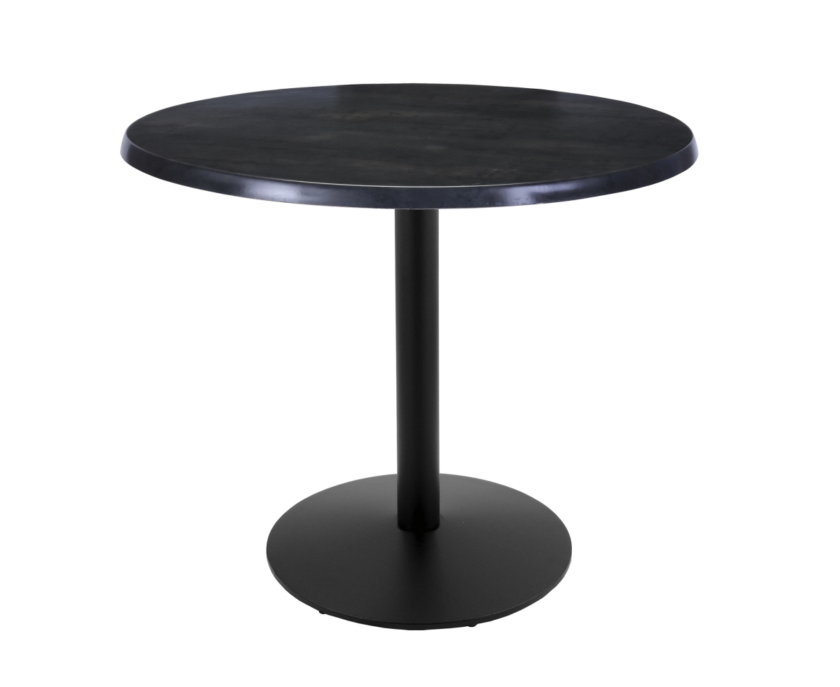 Od214-2236bwod36rblkstl 36 In. Black Table With 36 In. Diameter Indoor & Outdoor Black Steel Round Top