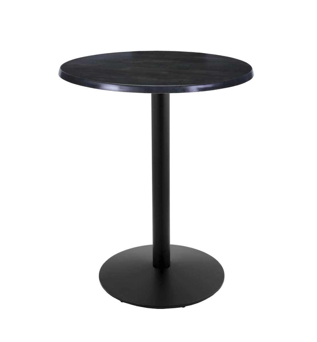 Od214-2242bwod30rblkstl 42 In. Black Table With 30 In. Diameter Indoor & Outdoor Black Steel Round Top