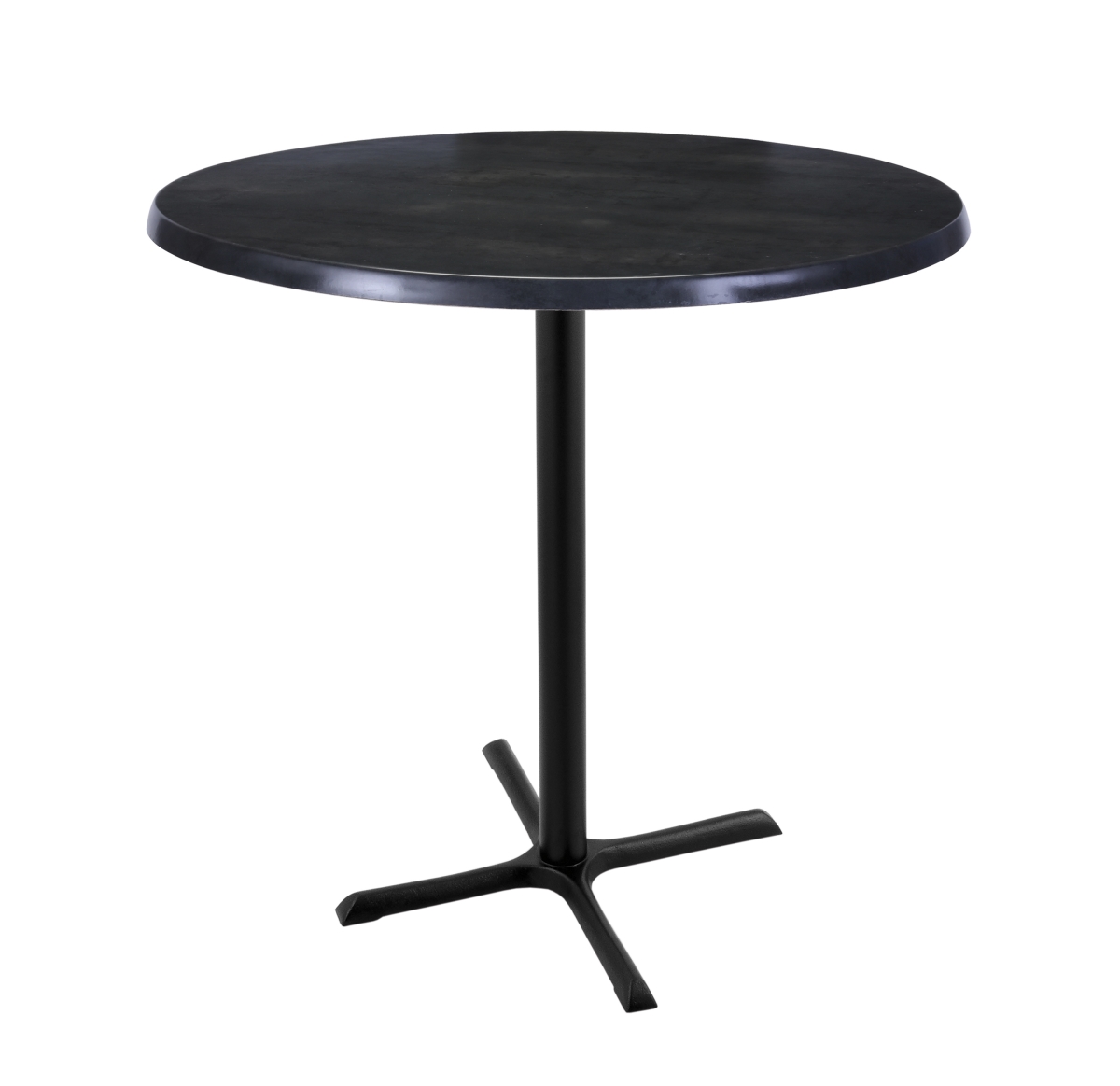 Od211-3042bwod36rblkstl 42 In. Black Table With 36 In. Diameter Indoor & Outdoor Black Steel Round Top