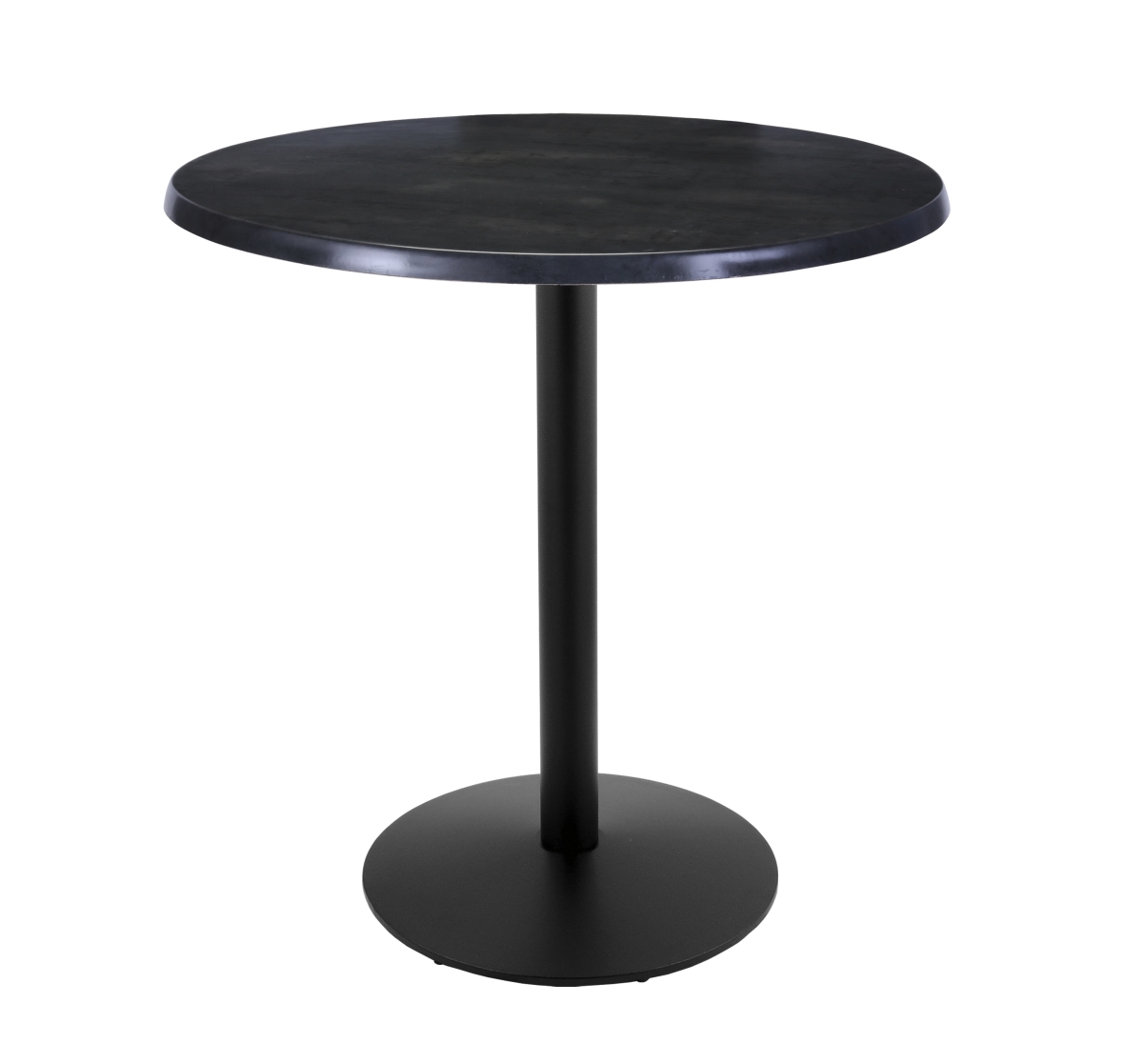 Od214-2242bwod36rblkstl 42 In. Black Table With 36 In. Diameter Indoor & Outdoor Black Steel Round Top