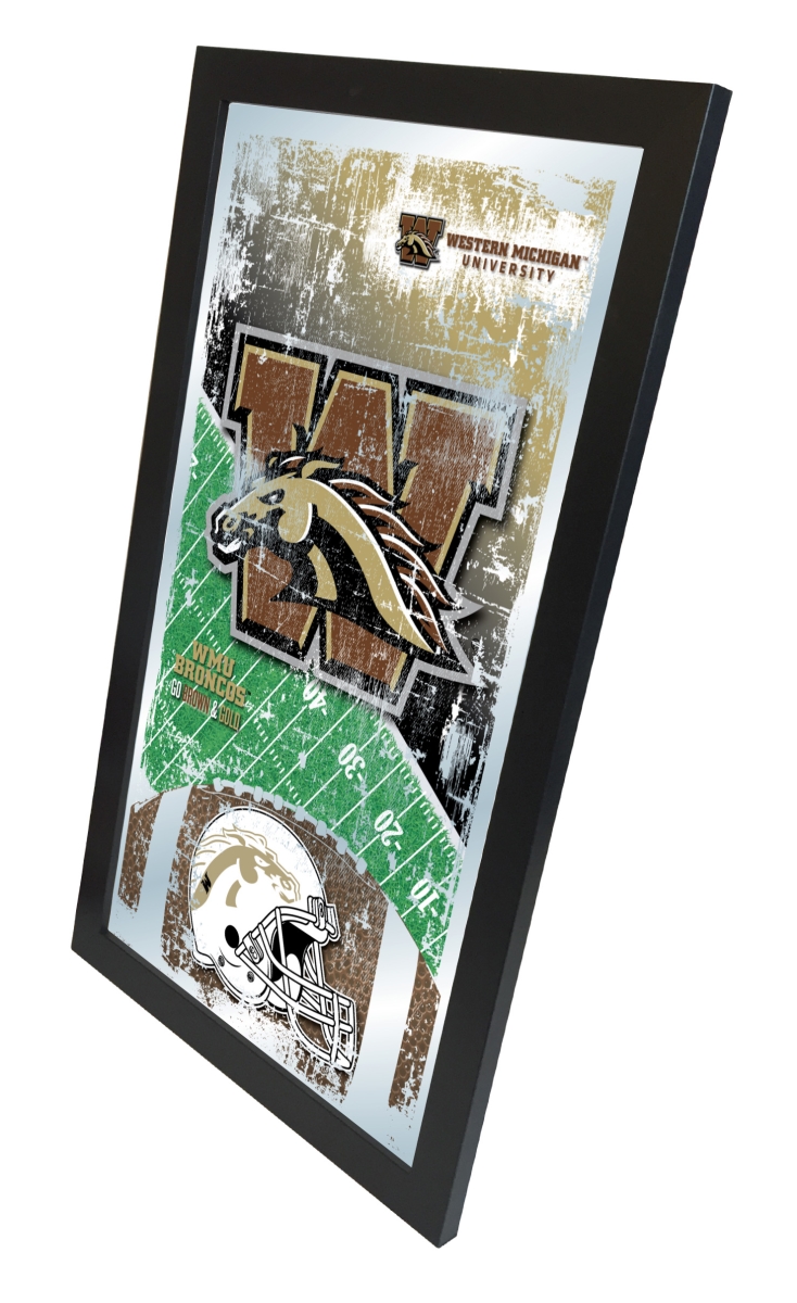 Picture of Holland Bar Stool MFtblWestMI Western Michigan 15 x 26 in. Football Mirror