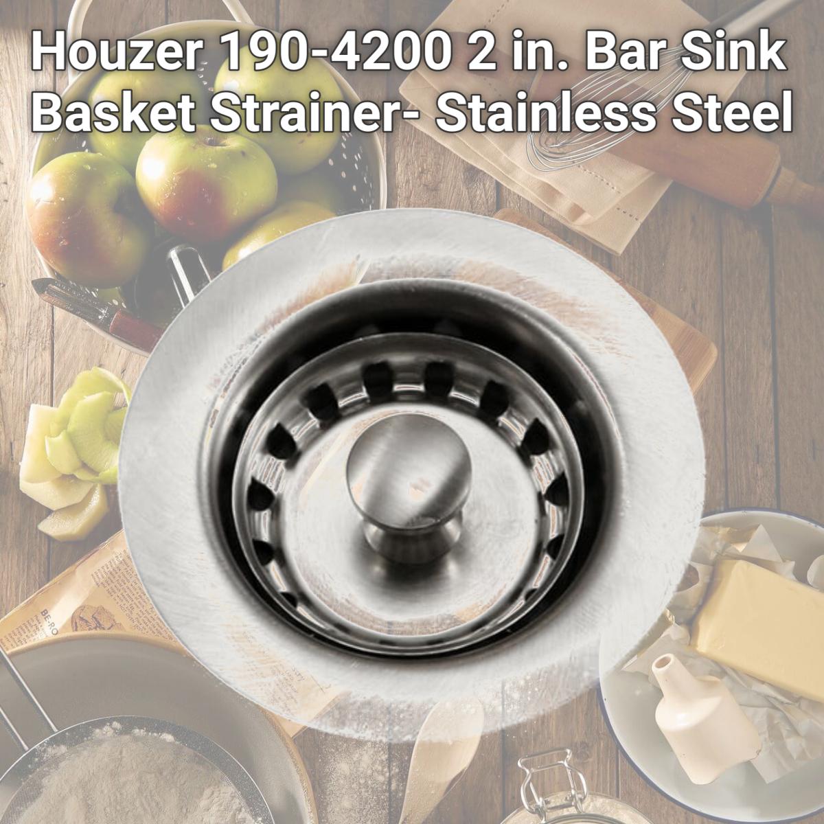 Picture of Houzer 190-4200 2 in. Bar Sink Basket Strainer- Stainless Steel