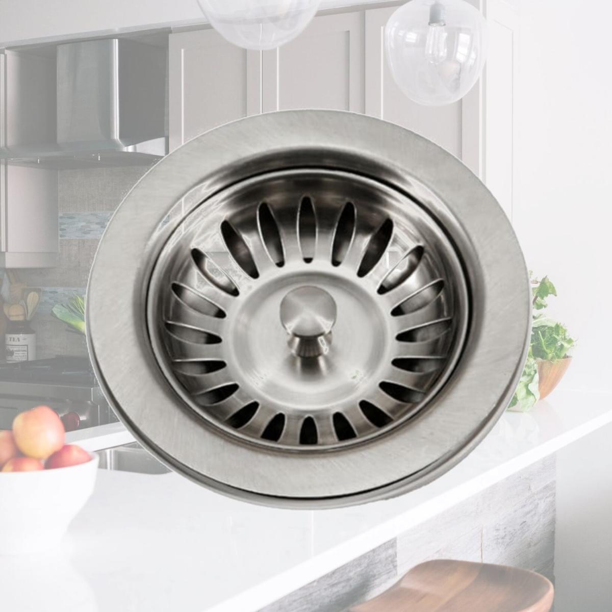 Picture of Houzer 190-9180 3.5 in. Bar Sink Basket Strainer- Stainless Steel