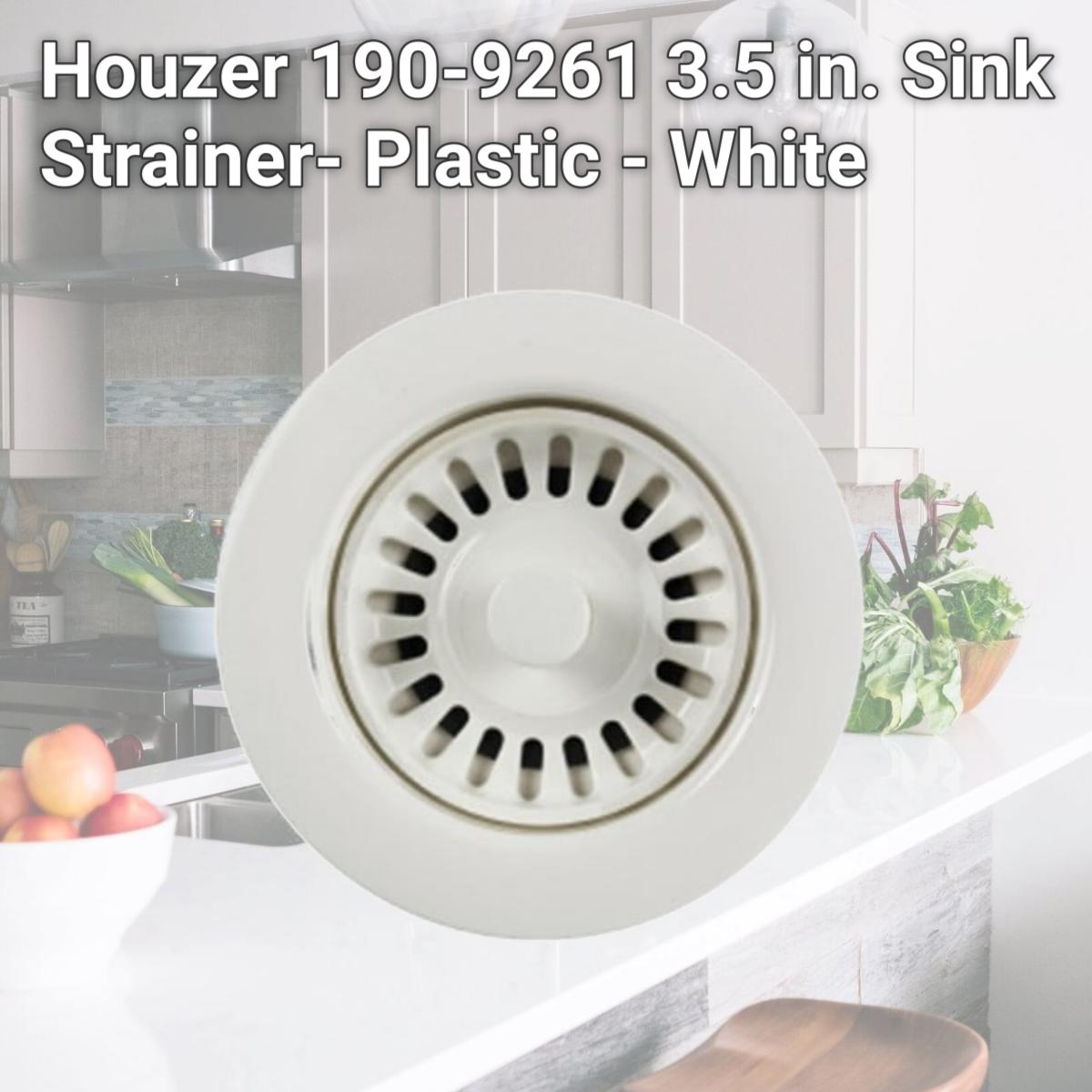 Picture of Houzer 190-9261 3.5 in. Sink Strainer- Plastic - White