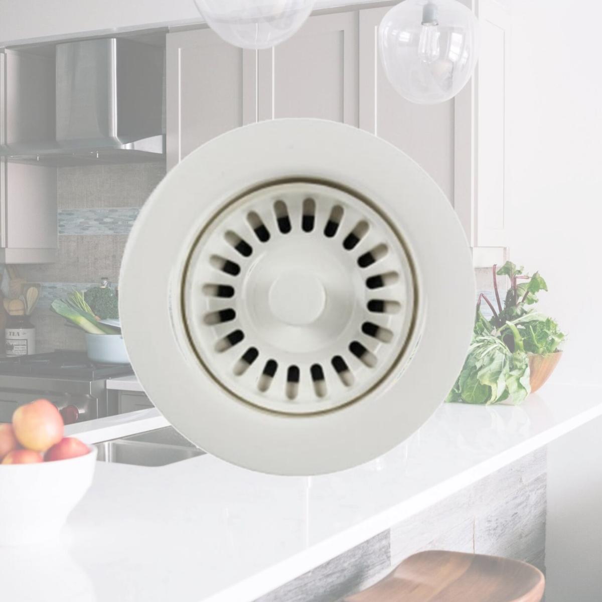 Picture of Houzer 190-9261 3.5 in. Sink Strainer- Plastic - White