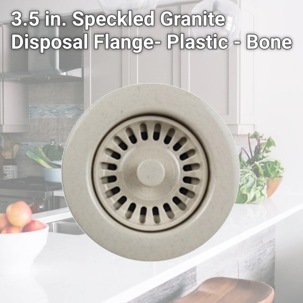 Picture of Houzer 190-9567 3.5 in. Speckled Granite Disposal Flange- Plastic - Bone