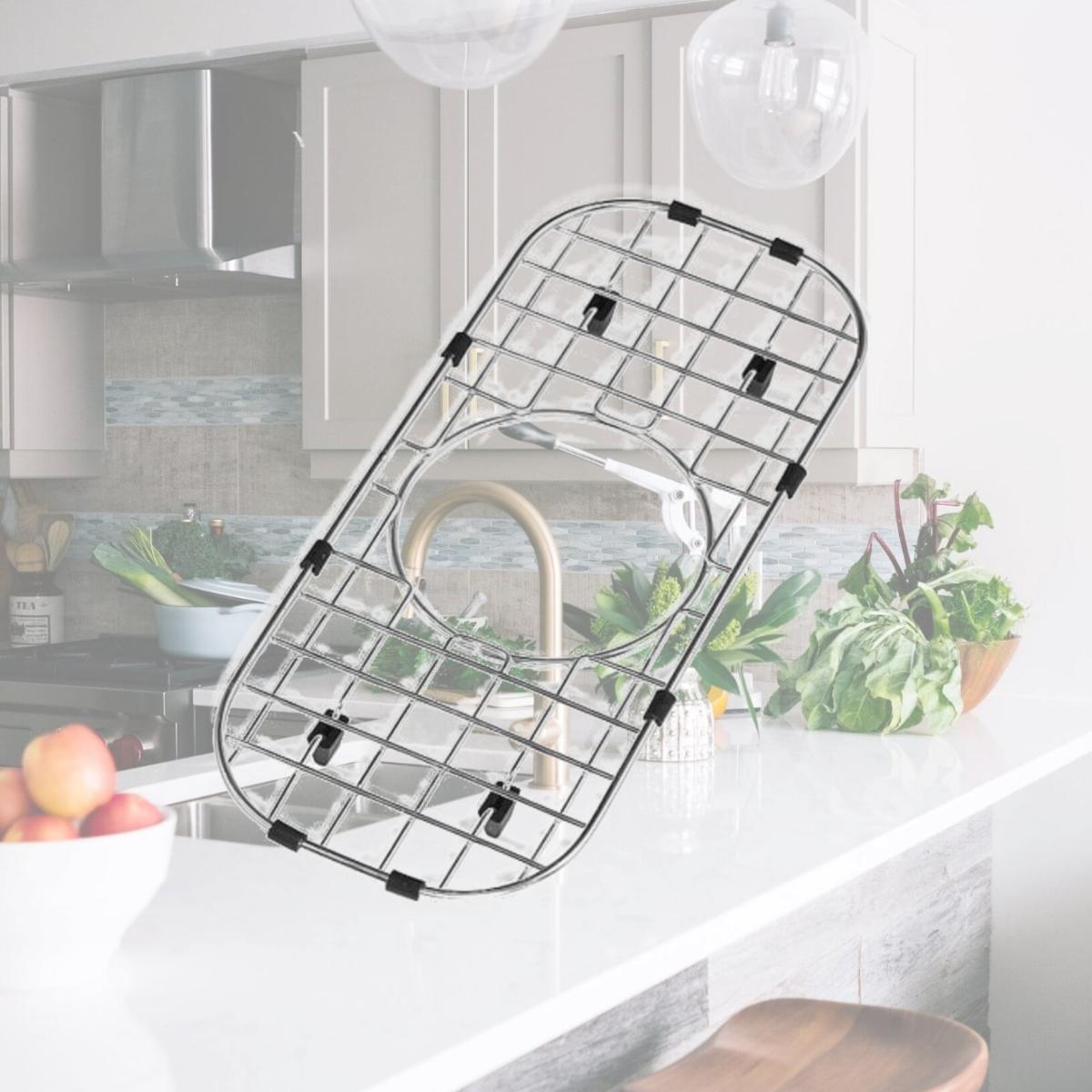 Picture of Houzer BG-1100 6.25 x 14.5 in. Wirecraft Sink Bottom Grid- Stainless Steel