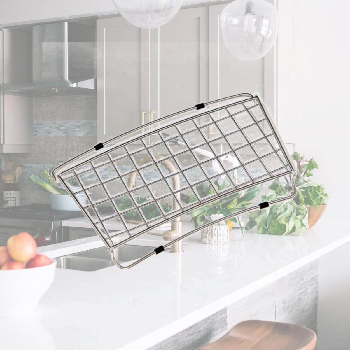 Picture of Houzer BG-1308 12.5 x 8.5 x 1 in. Wirecraft Sink Wire Rack- Stainless Steel