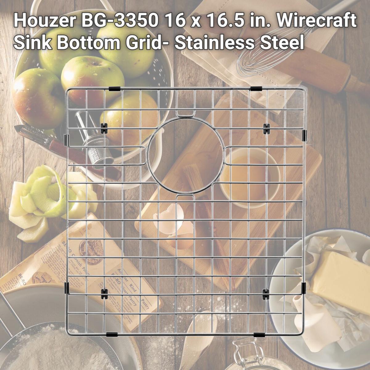 Picture of Houzer BG-3350 16 x 16.5 in. Wirecraft Sink Bottom Grid- Stainless Steel