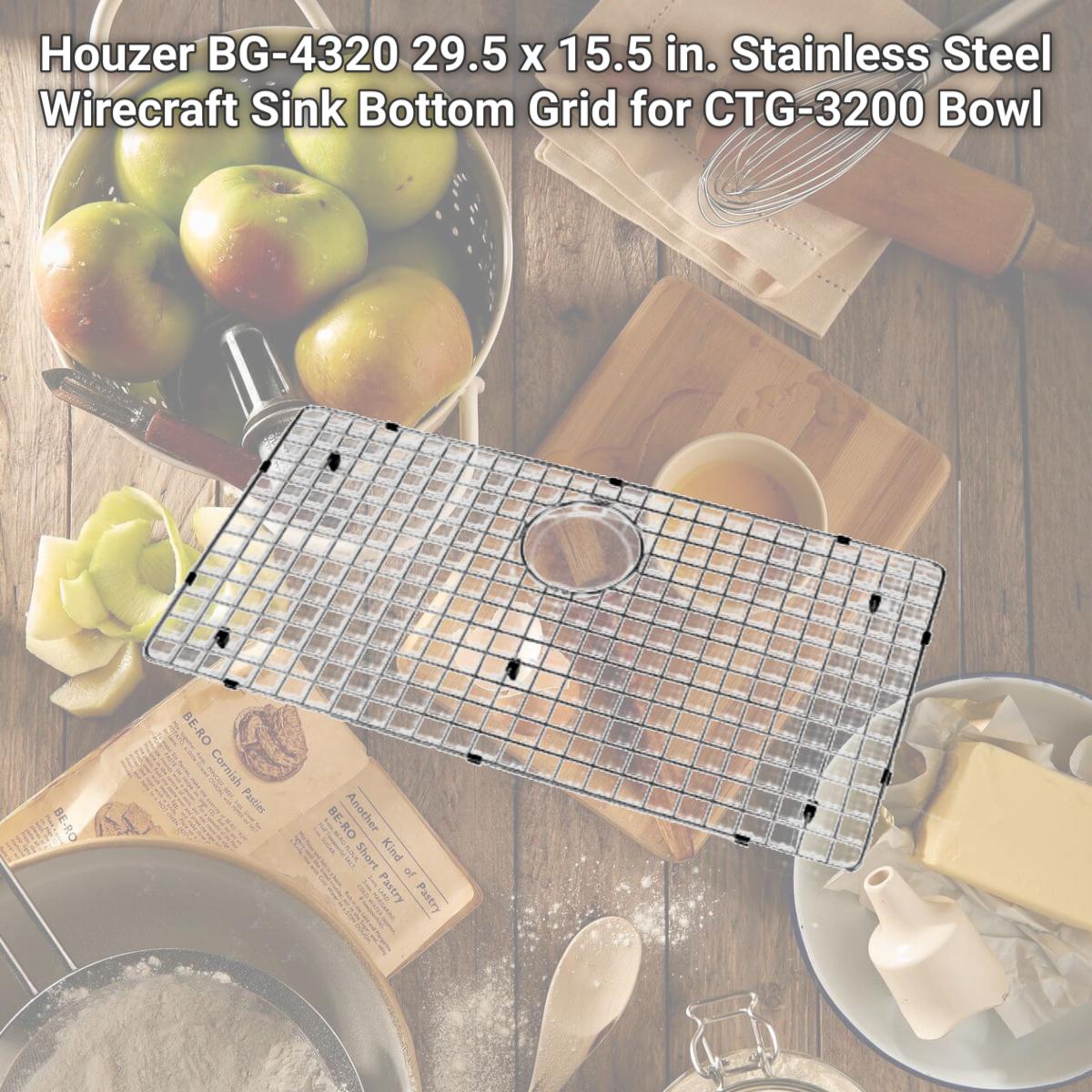 Picture of Houzer BG-4320 29.5 x 15.5 in. Stainless Steel Wirecraft Sink Bottom Grid for CTG-3200 Bowl