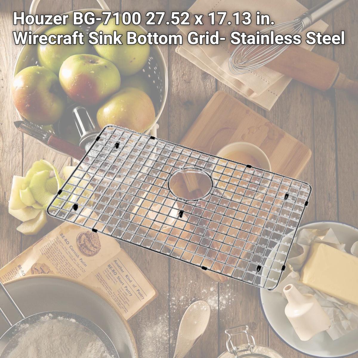 Picture of Houzer BG-7100 27.52 x 17.13 in. Wirecraft Sink Bottom Grid- Stainless Steel
