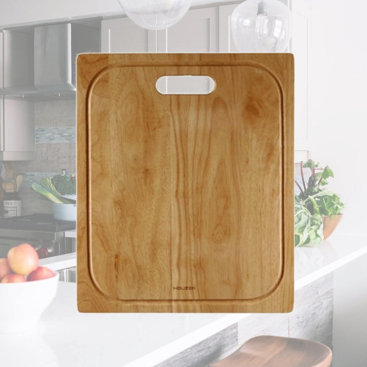 Picture of Houzer CB-4100 14.75 x 17.75 x 0.75 in. Endura Hardwood Cutting Board- Hardwood