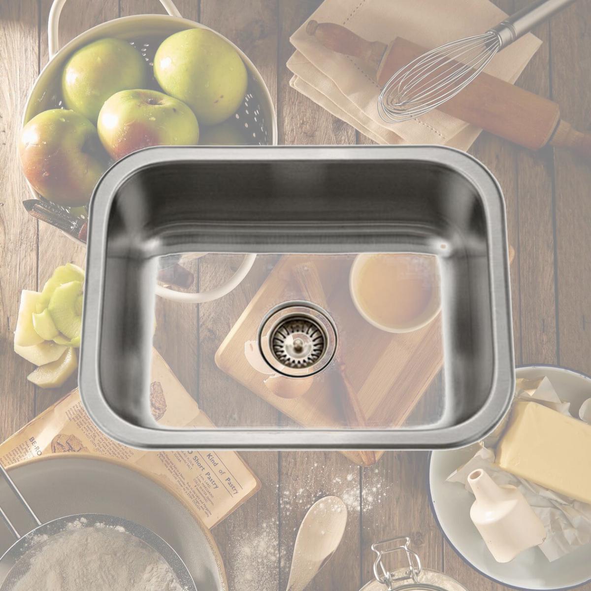 Picture of Houzer ES-2408-1 Elite Series Undermount Stainless Steel Single Bowl Kitchen Sink