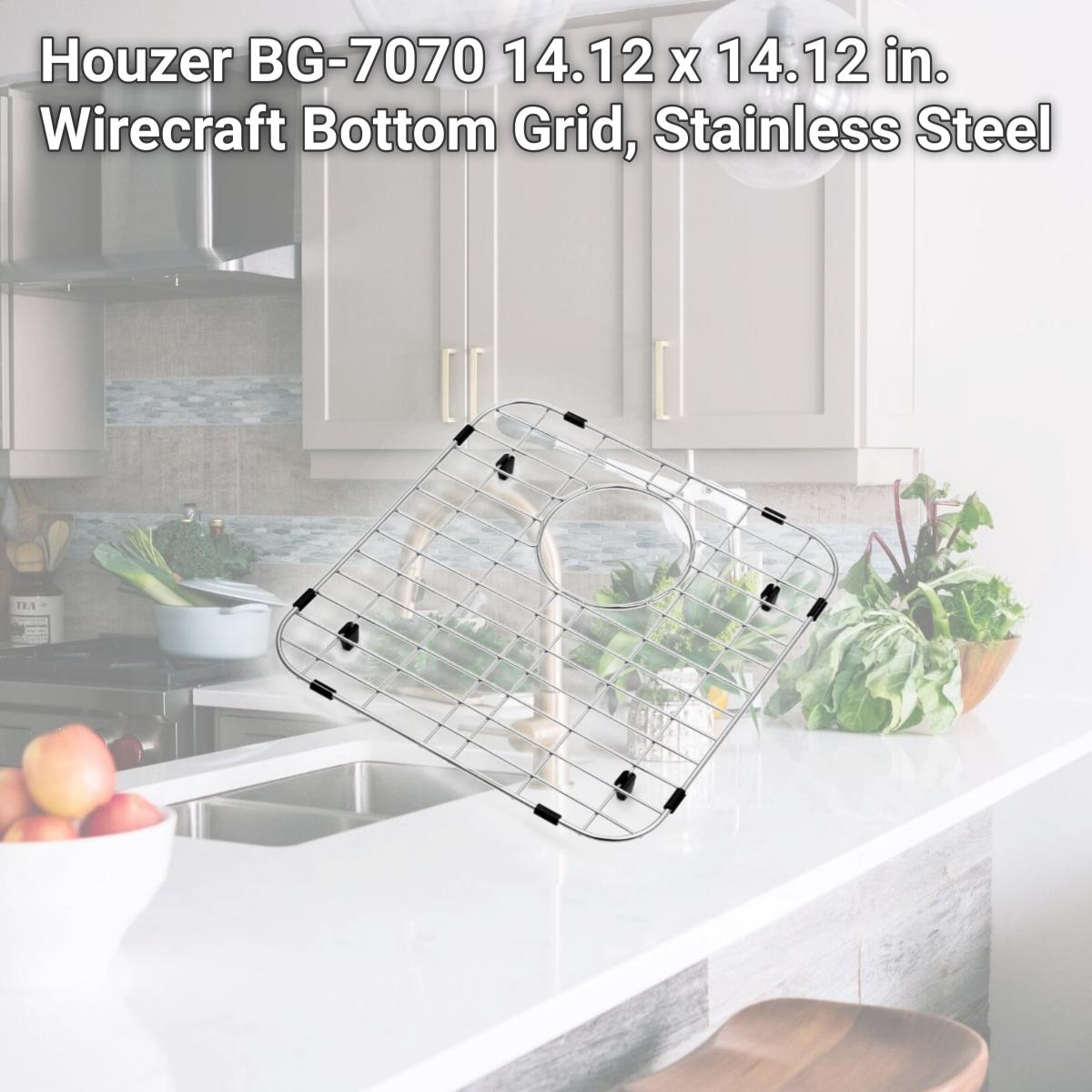 Picture of Houzer BG-7070 14.12 x 14.12 in. Wirecraft Bottom Grid, Stainless Steel
