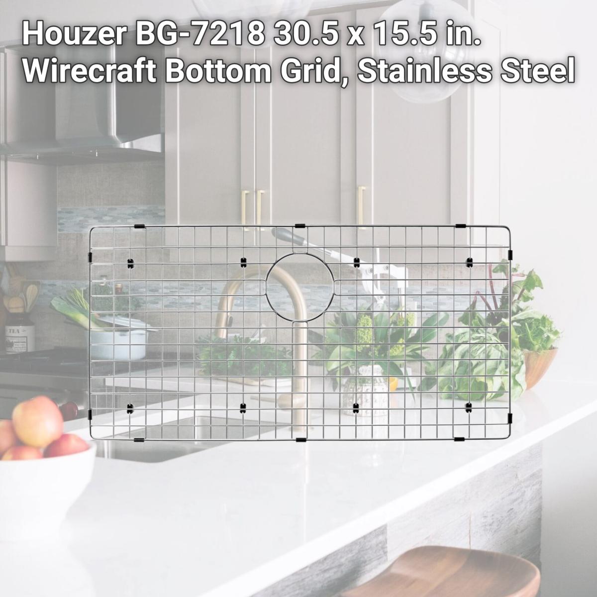 Picture of Houzer BG-7218 30.5 x 15.5 in. Wirecraft Bottom Grid, Stainless Steel