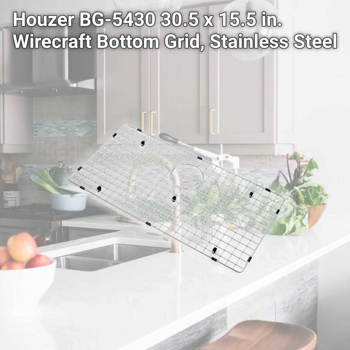 Picture of Houzer BG-5430 30.5 x 15.5 in. Wirecraft Bottom Grid, Stainless Steel