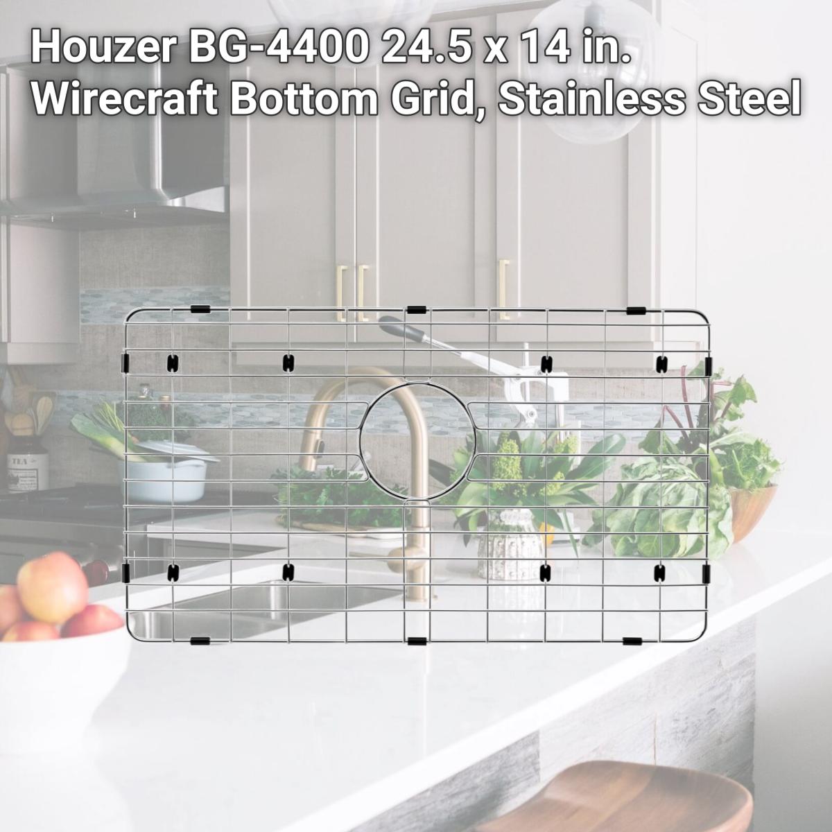 Picture of Houzer BG-4400 24.5 x 14 in. Wirecraft Bottom Grid, Stainless Steel