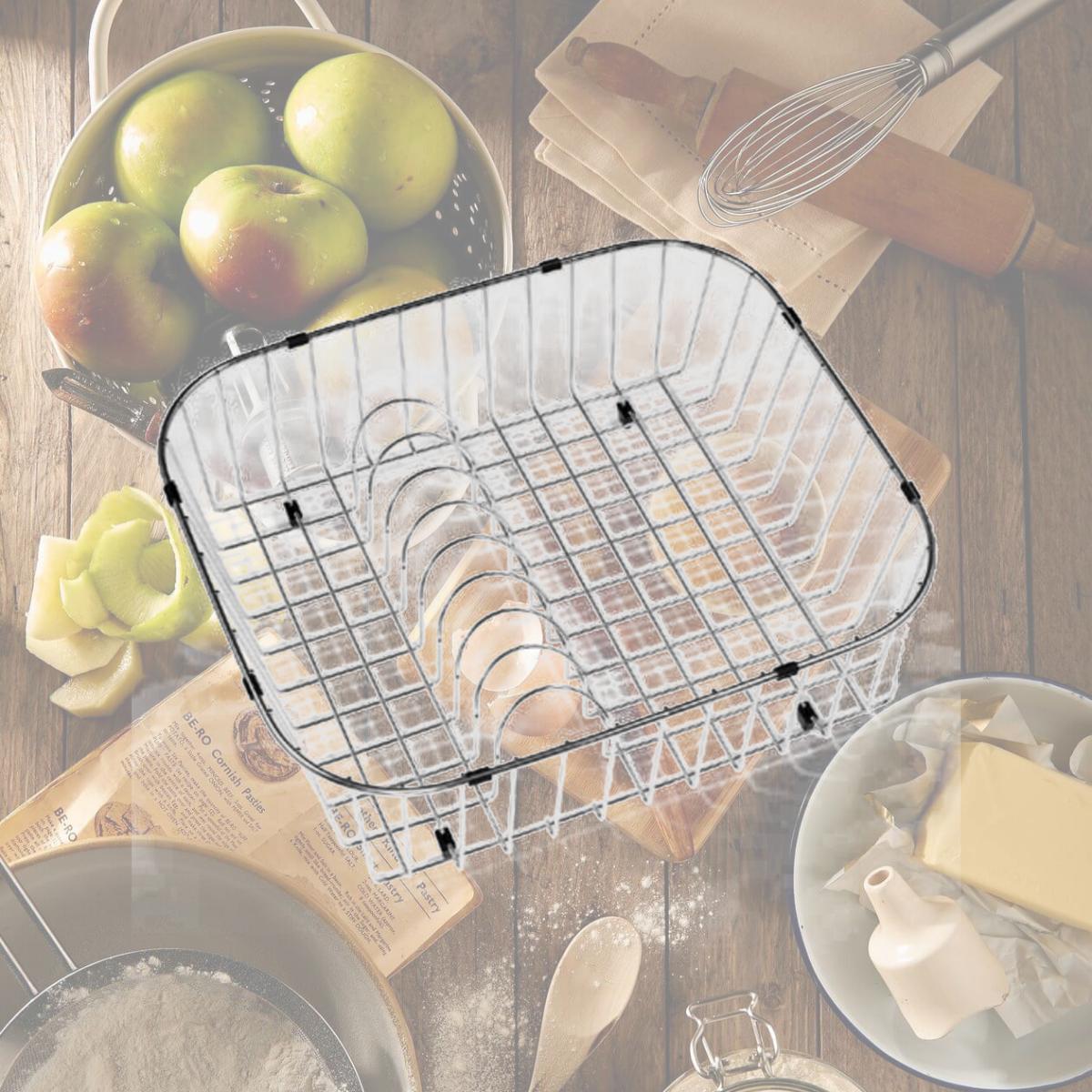 Picture of Houzer RB-2400 Wirecraft 19.25 x 16.25 x 5.5 in. Stainless Steel High Rinsing Basket for ES-2408- MS-2309 & STS-1300 Sinks