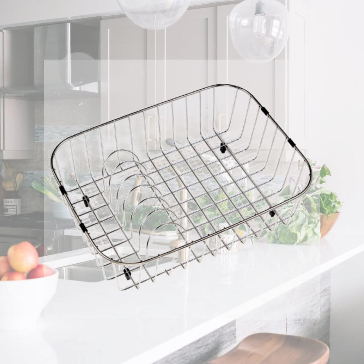 Picture of Houzer RB-2500 Wirecraft 19.25 x 14.25 x 5.5 in. Stainless Steel High Rinsing Basket for ES-2408- MS-2309 & STS-1300 Sinks