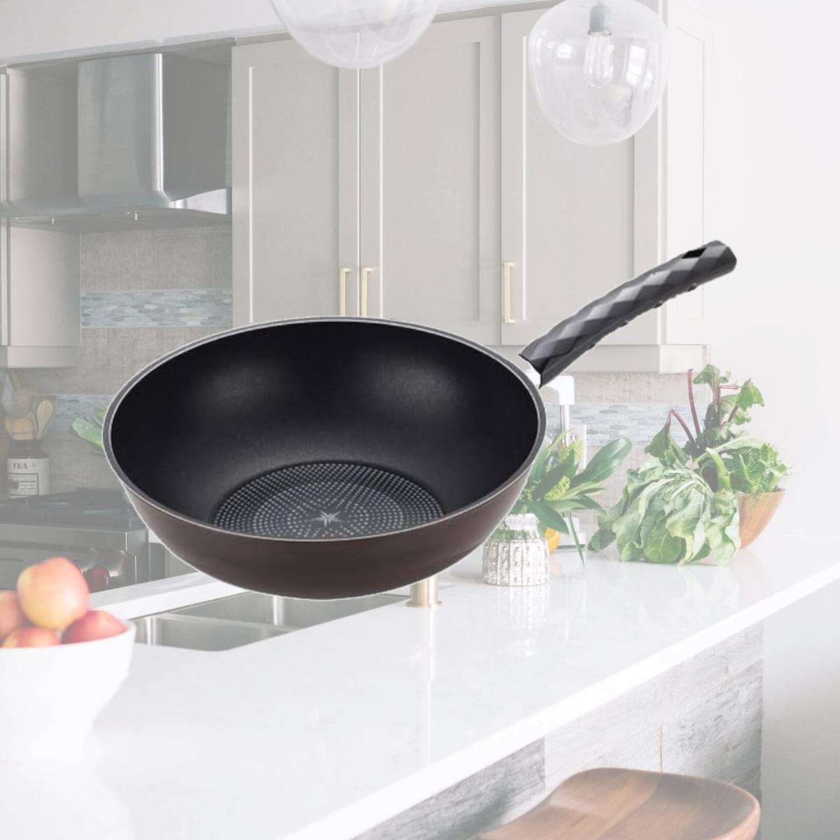 Picture of Happycall 3001-0197 10.2 in. Diamond Lite Nonstick Wok with PFOA-Free, Induction Safe & Scratch-Resistant