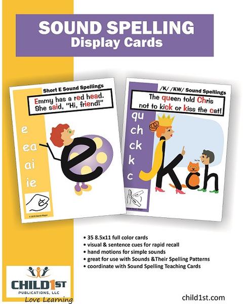 Child 1st Publications HBSSDC Sound Spelling Display Cards Child 1st Publications HBSSDC Sound Spelling Display Cards