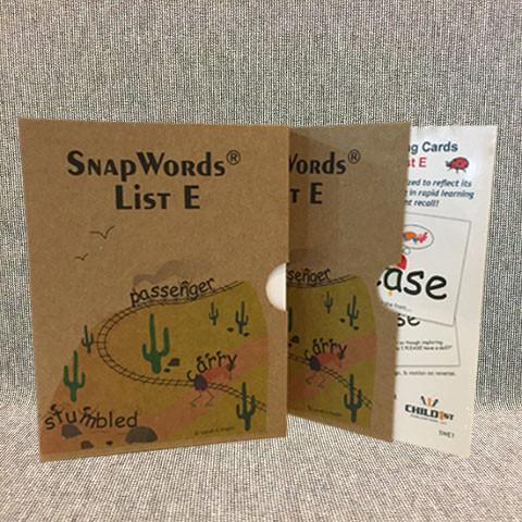 Child 1st Publications HBSWE1 Snap Words List E Teaching Cards Child 1st Publications HBSWE1 Snap Words List E Teaching Cards