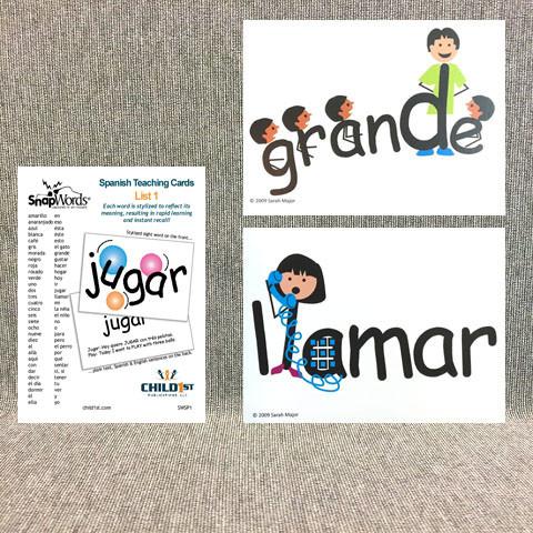Child 1st Publications HBSWSP1 Snap Words Spanish Teaching Cards for List 1 Child 1st Publications HBSWSP1 Snap Words Spanish Teaching Cards for List 1
