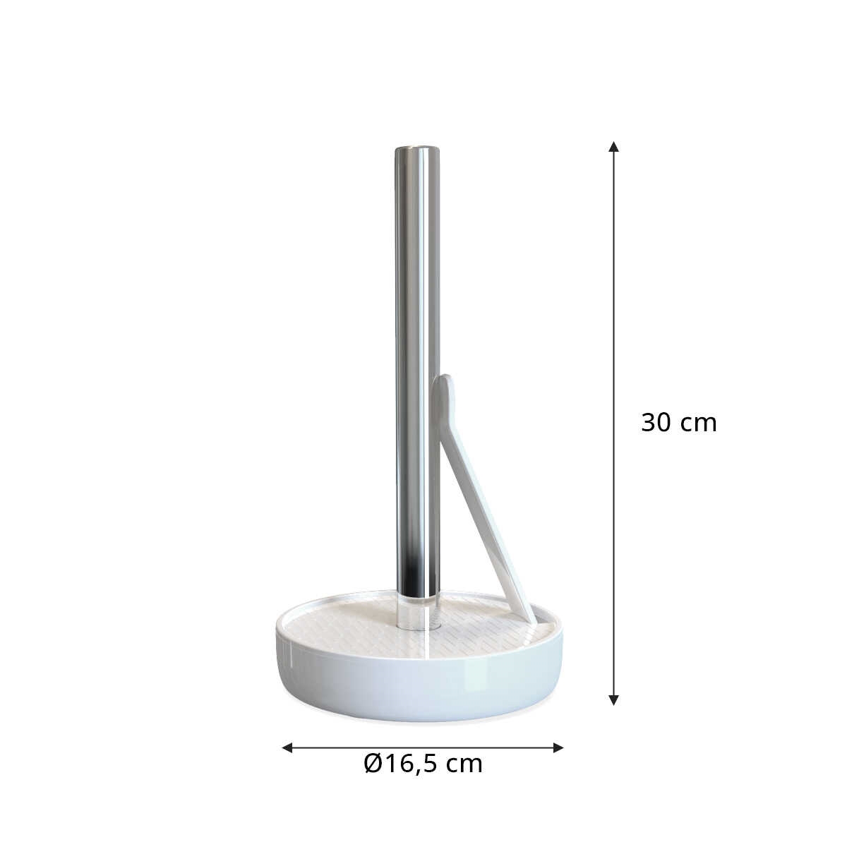 Picture of Akita Line HomeMarket ANSN-E68-PAPERHOLD-WH Aluminum Kitchen Paper Towel Holder, Marble Finish Tissue Paper Dispenser for Kitchen, Restaurant (White)
