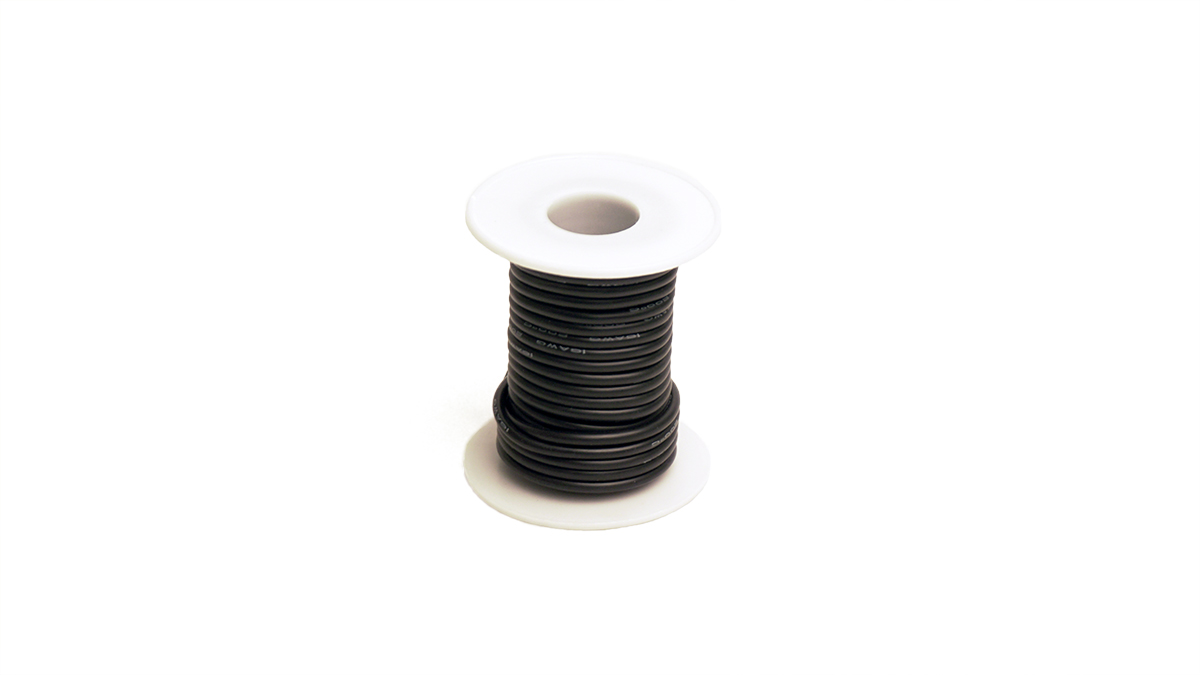 Rce1201 25 Ft. 16 Gauge Silicone Ultra-flex Wire Spool - Black