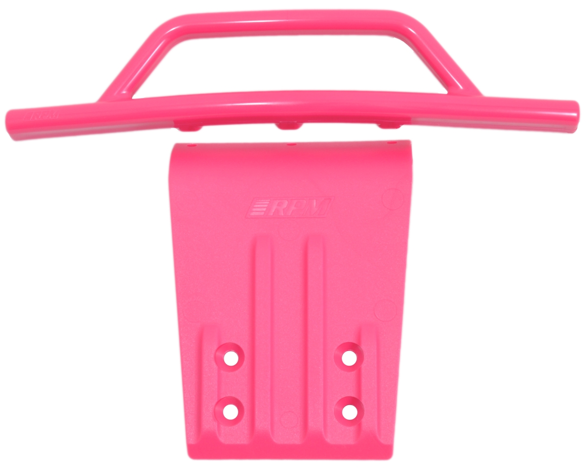 Rpm80957 Front Bumper & Skid Plate For Traxxas Slash 2wd, Pink