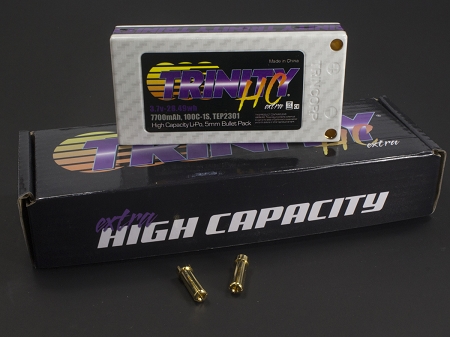 Tritep2301 1s 3.7v 7700mah 100c High Capacity Pack With 5mm Bullets