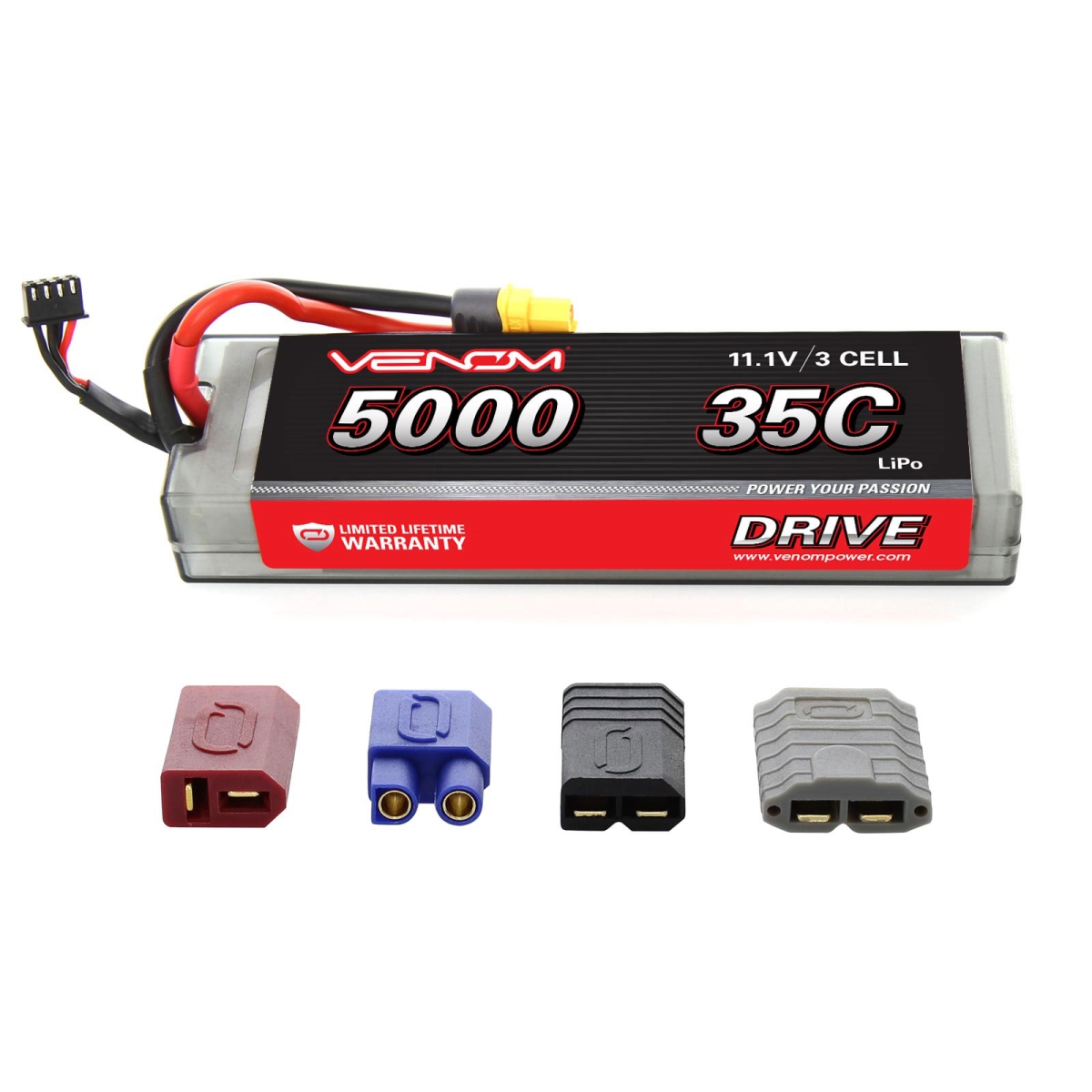 Vnr15128 Drive 35c 3s 5000mah 11.1v Lipo Hard Case Battery With Uni Plug