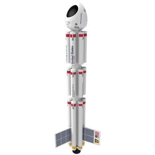 Est7253 Explorer Aquarius Model Rocket Kit, Skill Level 4