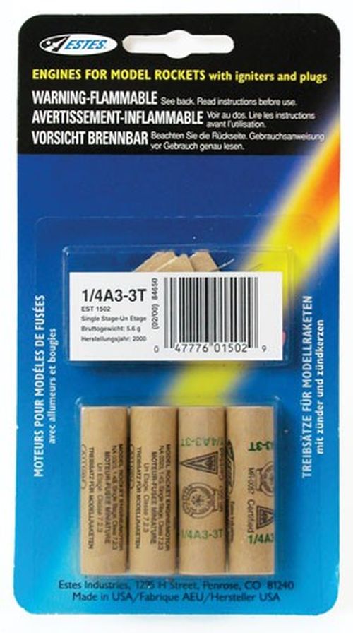 Est1502 1 By 4a3-3t Model Rocket Engines - Pack Of 4