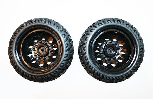 Dhk8141-001 Tires Mounted On Black Wheels For Raz-r 2 & Cage-r - 2 Piece