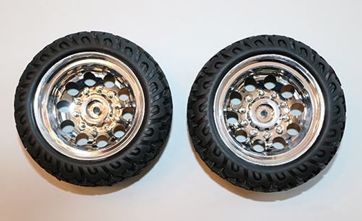 Dhk8141-003 Tires Mounted On Chrome Wheels For Raz-r 2 - 2 Piece