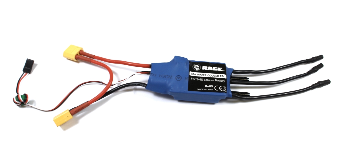 Rage Rc Rgrb1267 60a Brushless Esc Velocity 800 - Water Cooled