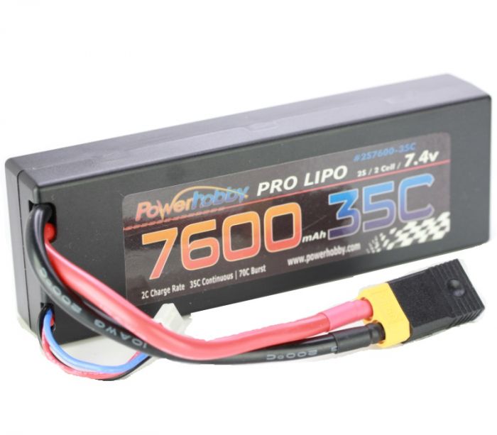 Phb2s760035cxt60apt 7600 Mah 7.4v 2s 35c Lipo Battery With Hardwired Xt60