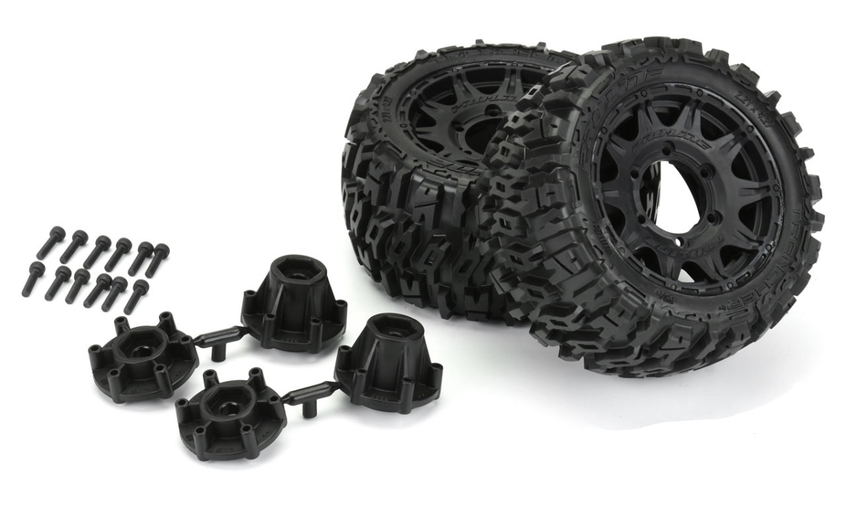 Pro1015910 2.8 In. Trencher Lp All Terrain Tires Mounted On Raid Black
