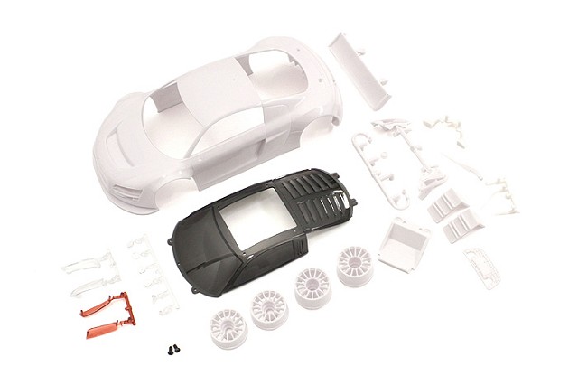 Kyomzn195 Audi R8lms Night-r White Body Set With Wheels