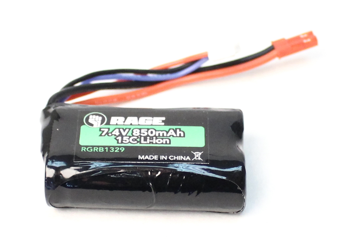 Rage Rc Rgrb1329 Eclipse 7.4v 2s 850 Mah Battery With Jst Connector