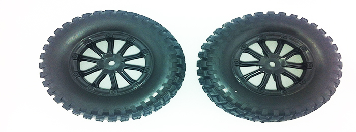 Dhk8135-001 Sct Complete Black Rims Tire, 2 Piece