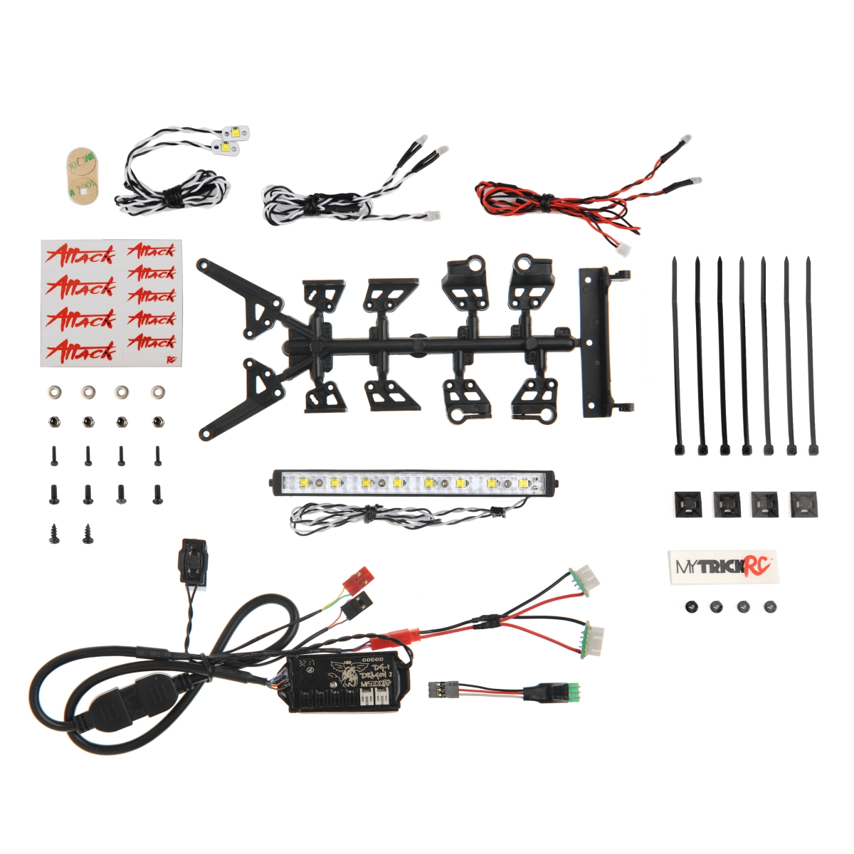 My Trick Rc Mykao850 Attack Off-road 850 Light Bar Kit With Dg-1 Controller
