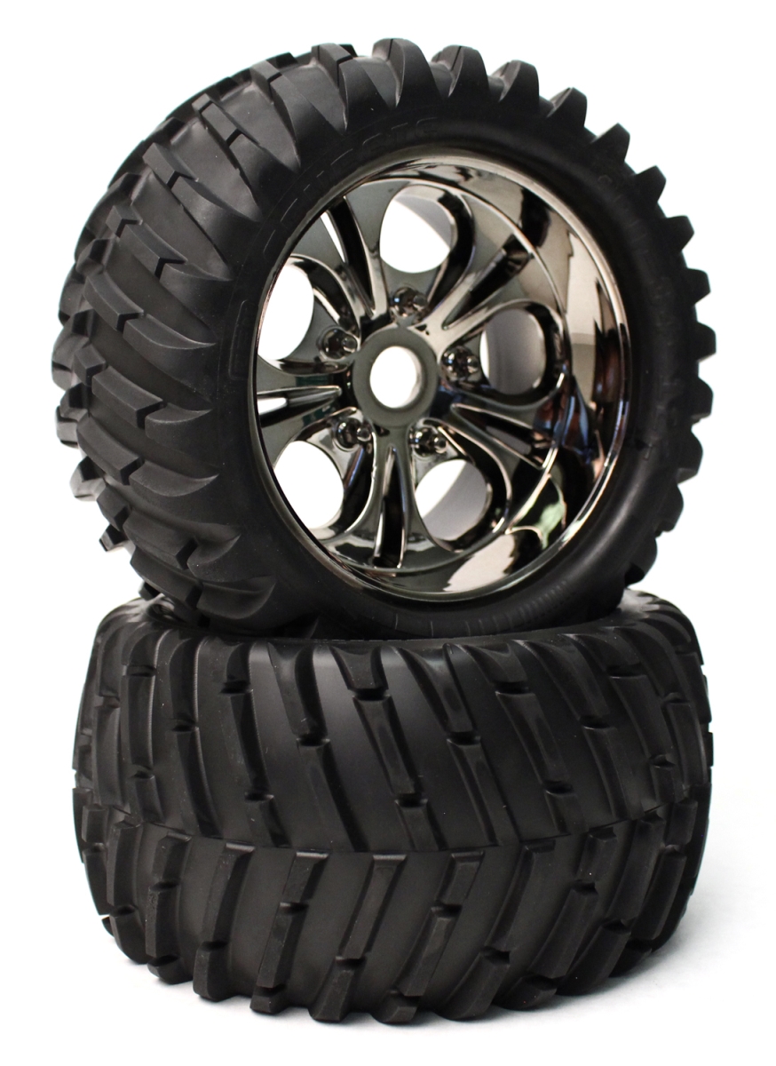 Cegckr0505 V-pattern Wheels & Tires Spare Parts Set, Black
