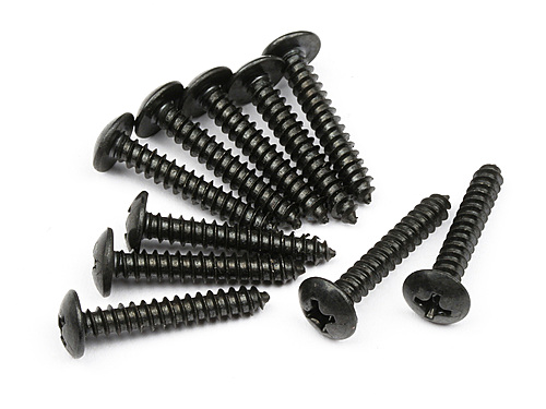 Hpi101246 M3 X 19 Mm Tapping Flanged Button Head Screw Bullet Mt & St, 10 Piece