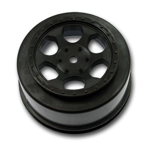 Derts4a4b Trinidad Short Course Wheels, Black For Associated Sc5m- Sc10-prosc