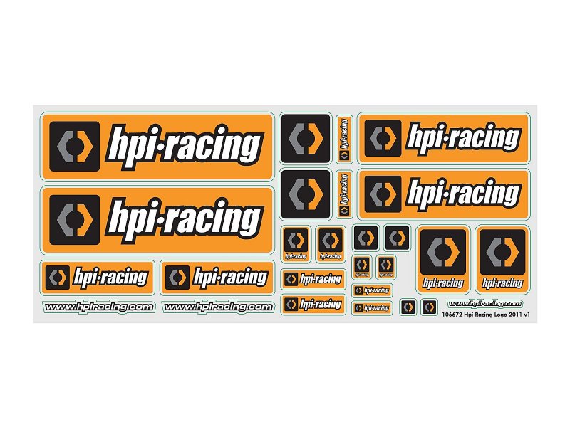 Hpi106672 Racing Logo 2011 V1 Sticker Sheet