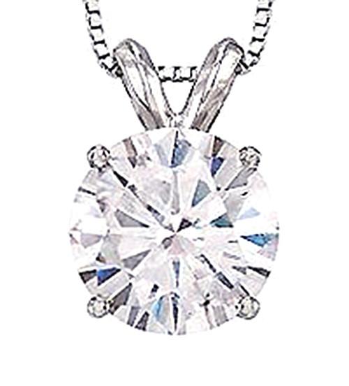 Hc11423 1.01 Ct Diamond Solitaire Style Pendant With Chain, Color F - Vs1 Clarity