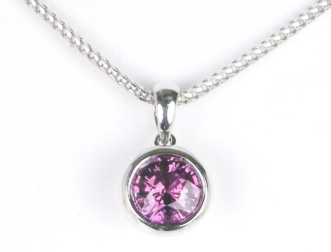 Hc10524 3.00 Ct 14k Gold Bezel Set Kunzite Pendant Necklace With Chain, Pink - Aaa Clarity